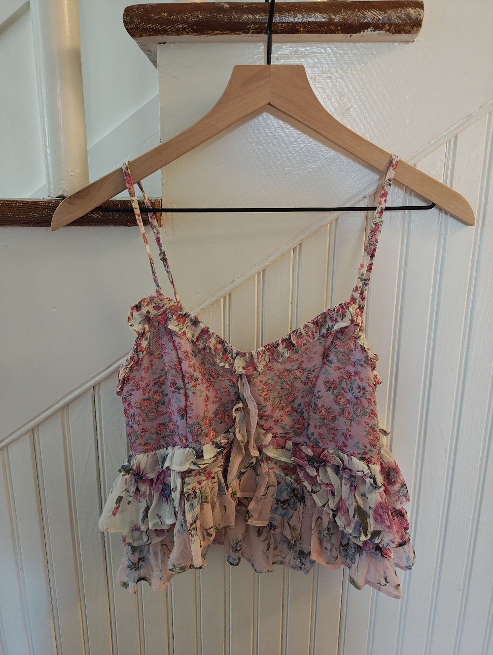 Loveshackfancy Mixed Print Top